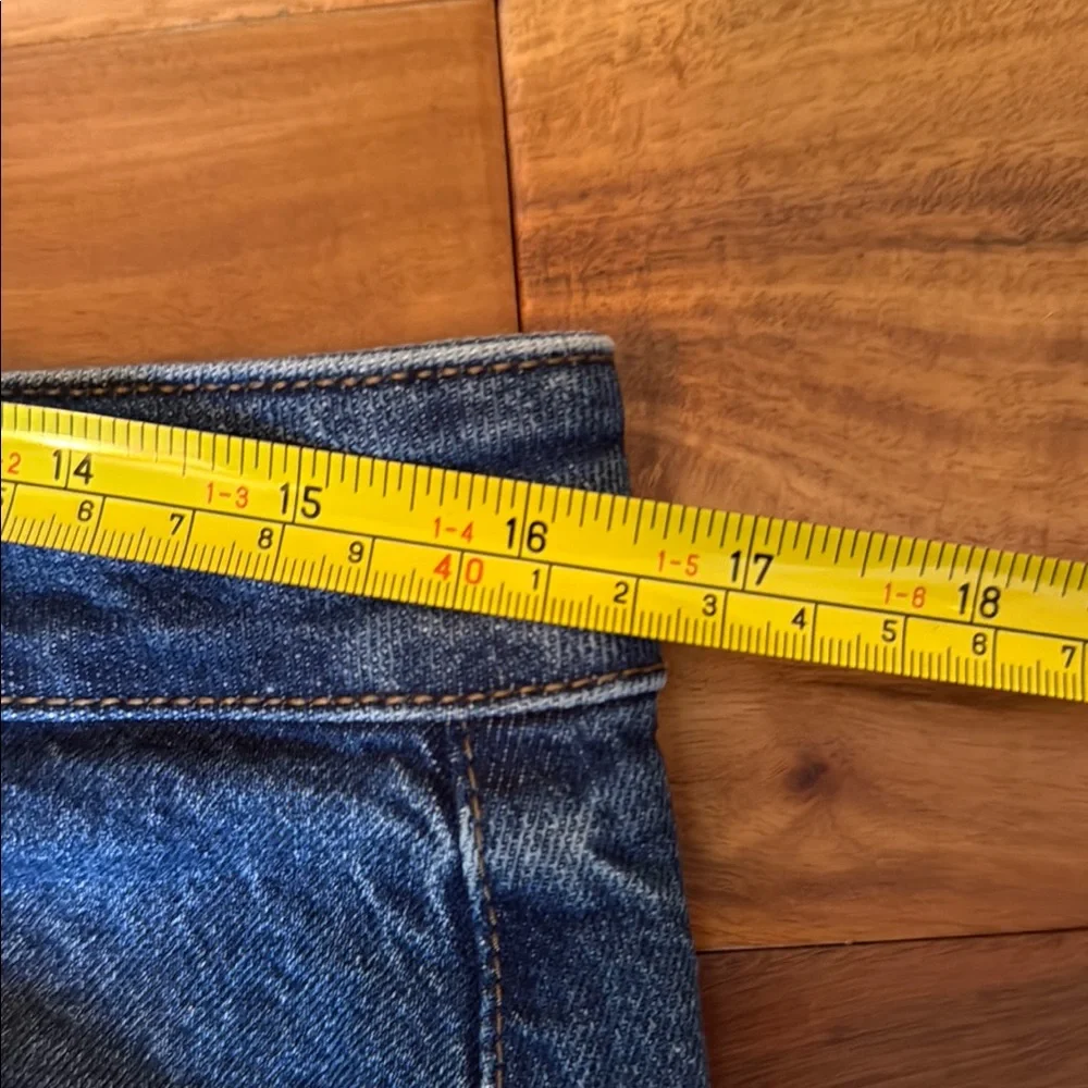 LOFT Blue Mini Denim Skirt - Picture 7 of 7